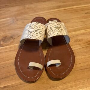 Tory Burch Tan and Cream Women's Sandals